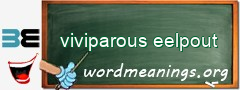 WordMeaning blackboard for viviparous eelpout